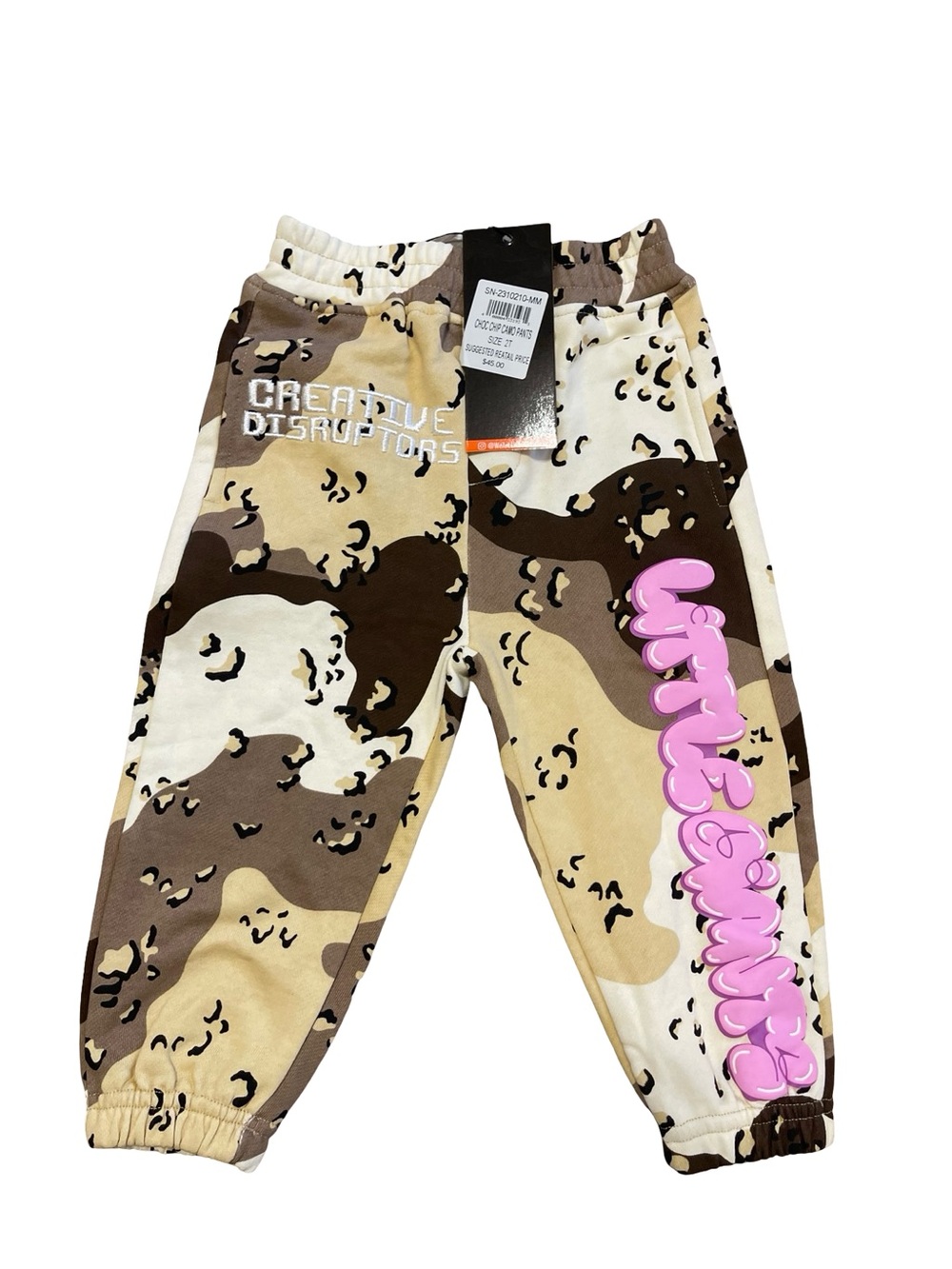 NWT Little Giants Giant Shorties Creative Disruptors Camo Joggers